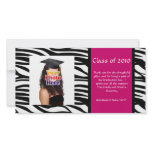 Any Year~ Zebra Graduation Thank You/Announcement Custom Photo Card
