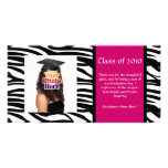 Any Year~ Zebra Graduation Thank You/Announcement Custom Photo Card