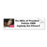 Anybody But Clinton Bumper Stickers
