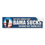 Anyone But Obama 2012 - Obama Sucks Bumper Sticker