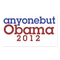 Anyone but Obama antiobama humour Rectangular Stickers