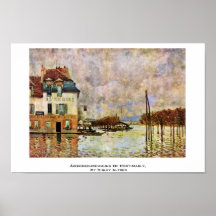 Ãœberschwemmung Of Port-Marly,  By Sisley Alfred Print
