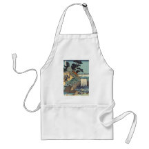 Aoi gaok waterfall, Katsushika Hokusai Apron