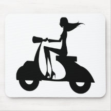 AP028 Girl Scooter Mousepad
