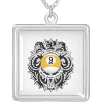 APA 9 Ball Gothic Design Custom Necklace