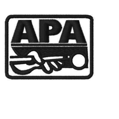 APA Logo - Black Embroidered Polo Shirt by apaapparel