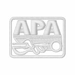 APA Logo - Cream embroidered shirts