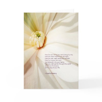 Apache Blessing Magnolia Greeting Card by pixiestick