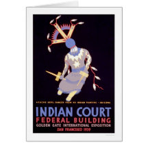 Apache Devil Dancer 1939 WPA Greeting Cards