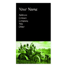 APACHES AND GERONIMO DRIVING A MOTOR CAR BUSINESS CARD