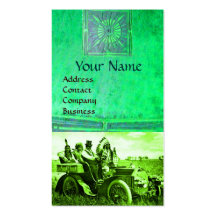 APACHES AND GERONIMO DRIVING A MOTOR CAR BUSINESS CARDS