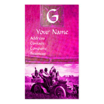 APACHES AND GERONIMO DRIVING A MOTOR CAR, Monogram Business Card Templates