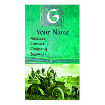 APACHES AND GERONIMO DRIVING A MOTOR CAR, Monogram Business Cards