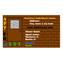 Apartment For Rent Business Card