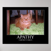 Apathy Cat Artwork Poster