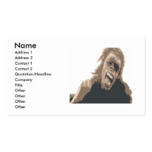 APE MAN, Name, Address 1, Address 2, Contact 1... Business Cards