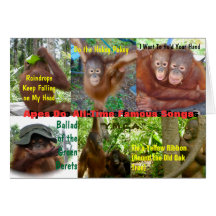 Apes Do All-Time Famous Songs Greeting Card