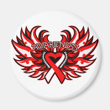 Aplastic Anemia Awareness Heart Wings Fridge Magnet