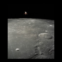 Apollo 12 Lunar Module above the Moon posters