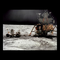 Apollo 16 Lunar Module & Lunar Roving Vehicle posters