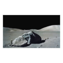 Apollo 17 Astronaut and Vehicle on the Moon Photo