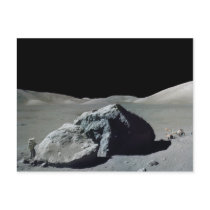 Apollo 17 Astronaut and Vehicle on the Moon Postcard