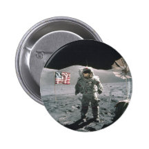 Apollo 17 Last Man on the Moon Button