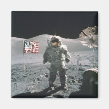 Apollo 17 Last Man on the Moon Magnet