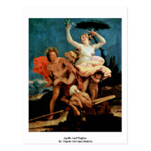 Apollo And Daphne By Tiepolo Giovanni Battista Post Card