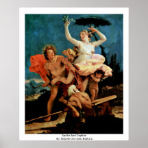 Apollo And Daphne By Tiepolo Giovanni Battista Poster