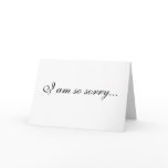 "Apology in black & white" Greeting Card