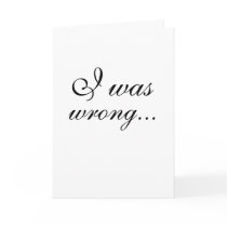 "Apology in black & white" Greeting Card
