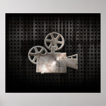 Appareil-photo de film rocailleux affiche