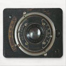 Appareil-photo vintage affligé tapis de souris