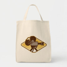 Appareil-photo vintage de pellicule cinématographi sac