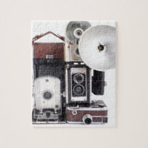 Appareils-photo antiques puzzle avec photo