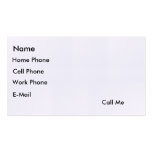 "Appelez-moi" carte Cartes De Visite Professionnelles