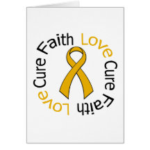Appendix Cancer Faith Love Cure Greeting Card
