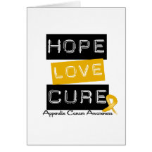 Appendix Cancer Hope Love Cure Greeting Card