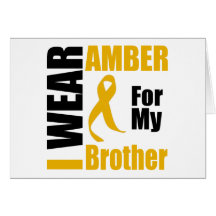 Appendix Cancer I Wear Amber Brother Greeting Card