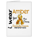 Appendix Cancer I Wear Amber For The Cure 43 Card