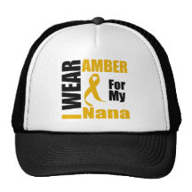Appendix Cancer I Wear Amber Nana Mesh Hats