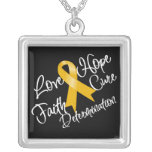 Appendix Cancer Love Hope Faith Pendants