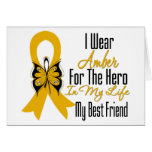 Appendix Cancer Ribbon Hero My Best Friend Greeting Card