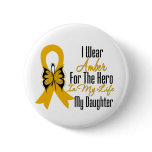 Appendix Cancer Ribbon Hero My Daughter Pin