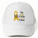 Appendix Cancer Ribbon Hero My Daughter hats