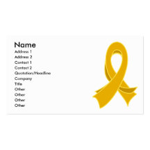 Appendix Cancer Stylish Ribbon Business Card