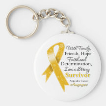 Appendix Cancer Support Strong Survivor Keychain