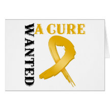 Appendix Cancer WANTED A CURE Greeting Card