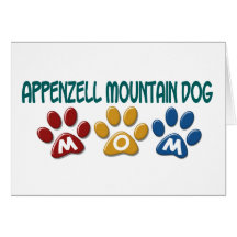 APPENZELL MOUNTAIN DOG MOM Paw Print Card